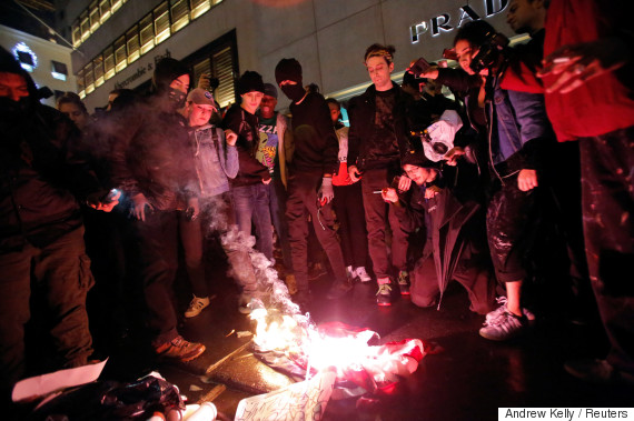 national flag burn