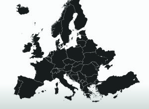 Map Europe Black