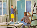 Home Improvement Woman Man Decorating