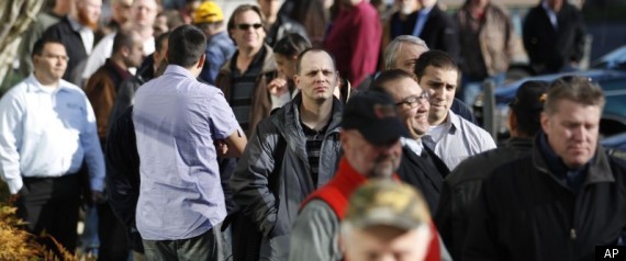 People Wait In Line During A Job Fair For Home Depot In Tigard Ore People Wait In Line During A Job Fair For Home Depot In Tigard Ore