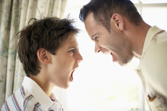 angry father son