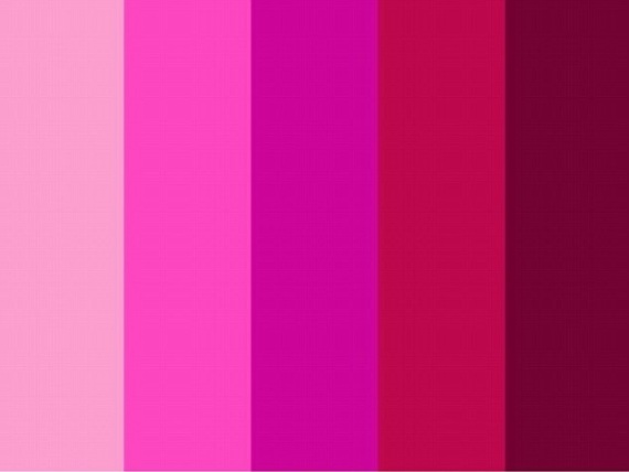 the pink and red colour chart