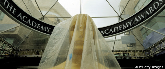 Oscars Statue Rain 2012