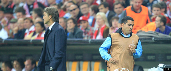 Carlos Tevez Roberto Mancini