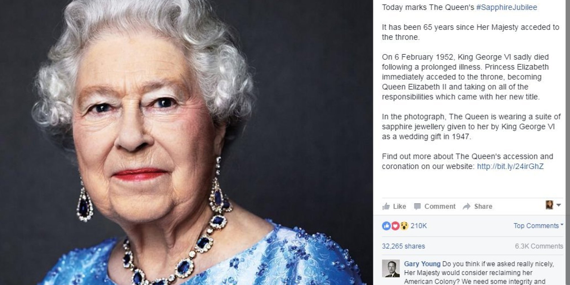 Queen's Sapphire Jubilee Queen Elizabeth II Celebrates 65 Years Of