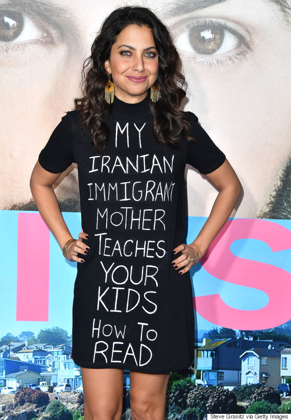 Actress Kathreen Khavari Has A Pretty Blunt Message For Trump On Her Dress
