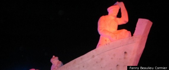 Festival Voyageur Winnipet Sculpture De Neige
