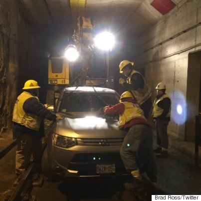 TTC streetcars blocked after driver abandons SUV in tunnel. Again