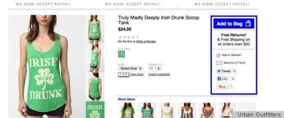 Urban Outfitters Negative St Patricks Day Clothing