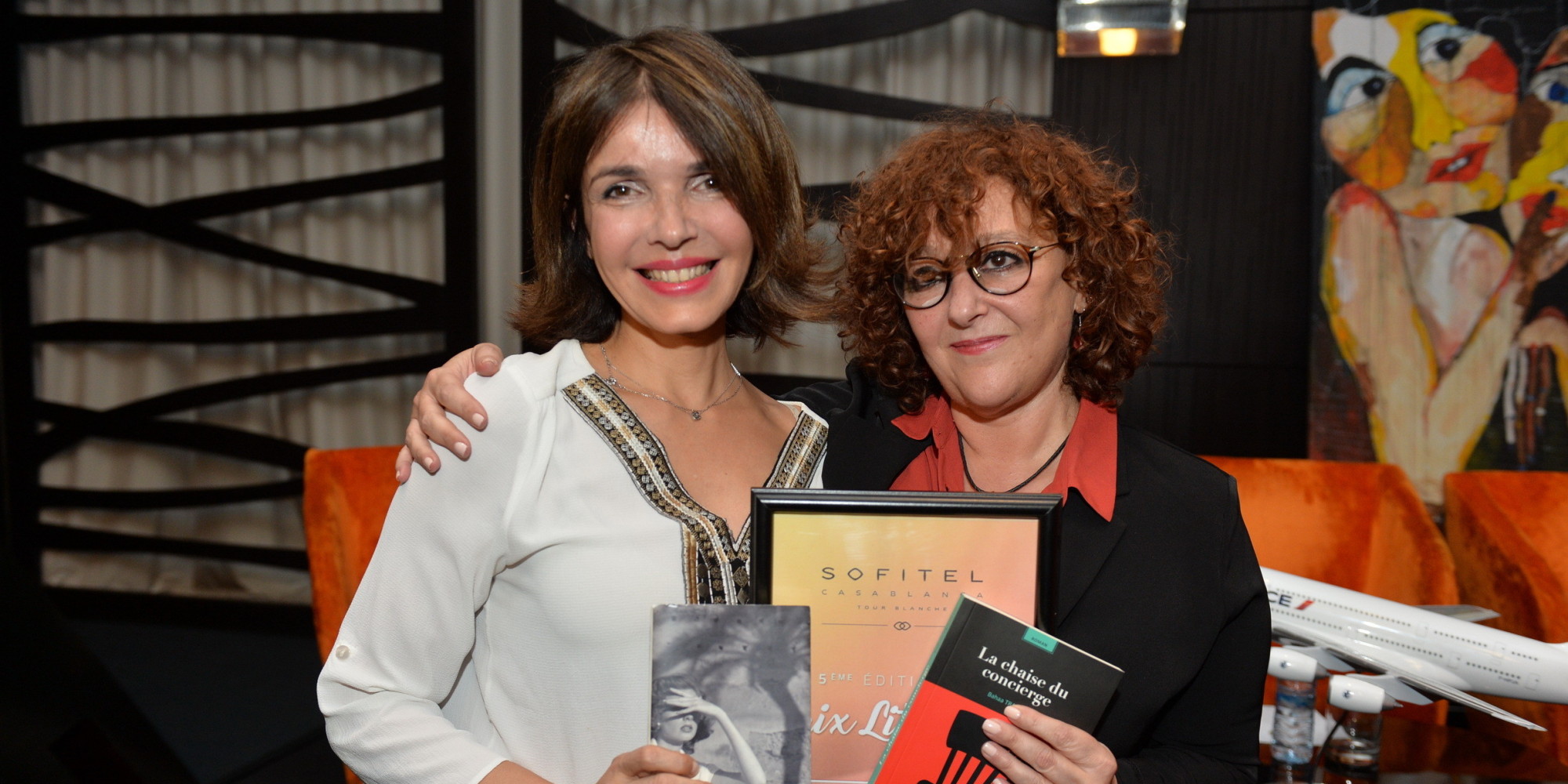 Bahaa Trabelsi et Yasmine Chami - Prix Littéraire Sofitel Casablanca Tour Blanche