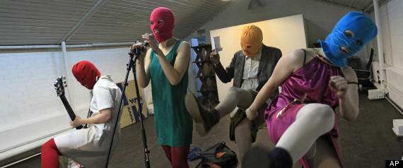 Members of the Russian radical feminist group Pussy Riot during their 