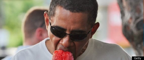 Obama Eating