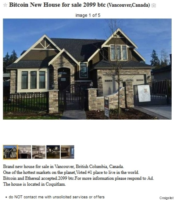 house for sale for bitcoin