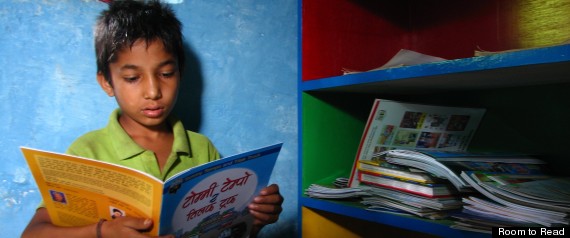 Nepali Schoolboy Reading