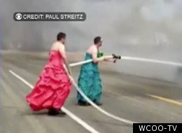 Firefighters Drag Minnesota Parade Fire