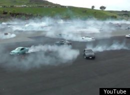 WATCH: Did These Local Drivers Set A World Record For Spinning Donuts?