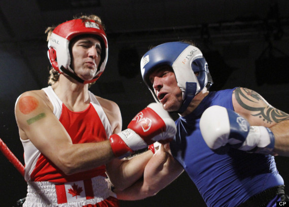 justin trudeau wins boxing match