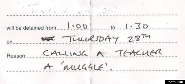 27 Hilarious Detention Slips (PHOTOS)