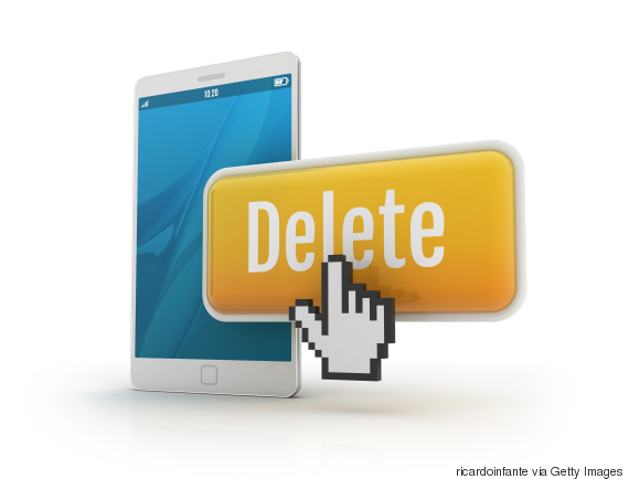 delete pictures on cell phone