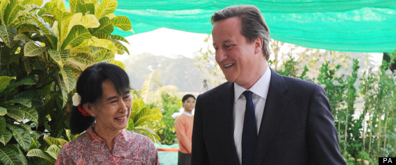 David Cameron Aung San Suu Kyi