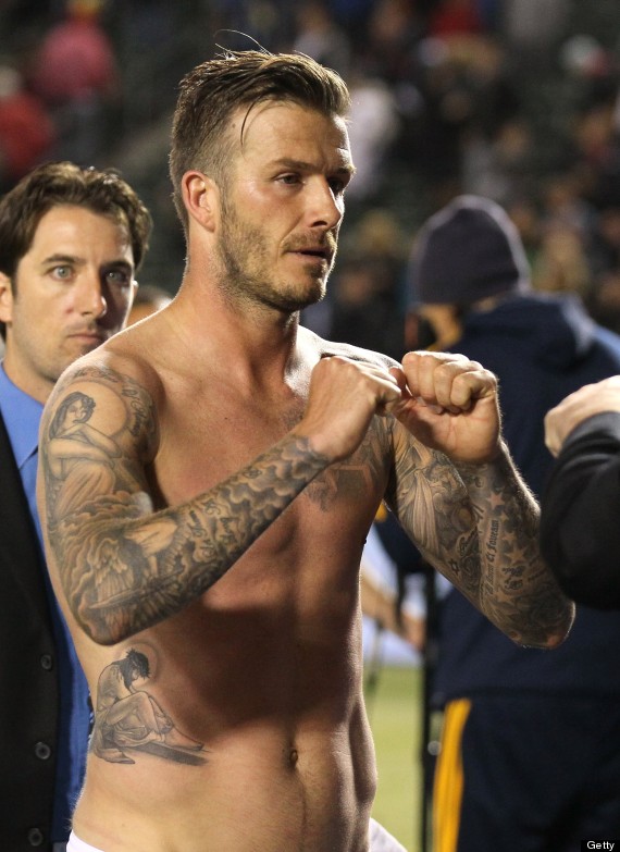 David Beckham Goes Shirtless After La Galaxy Game Then Heads To 