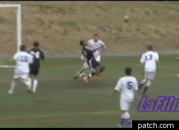 Soccer Player Kicks Unbelievable Goal! (VIDEO)