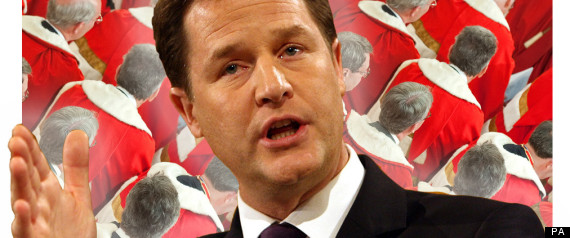 Nick Clegg Lords Splash