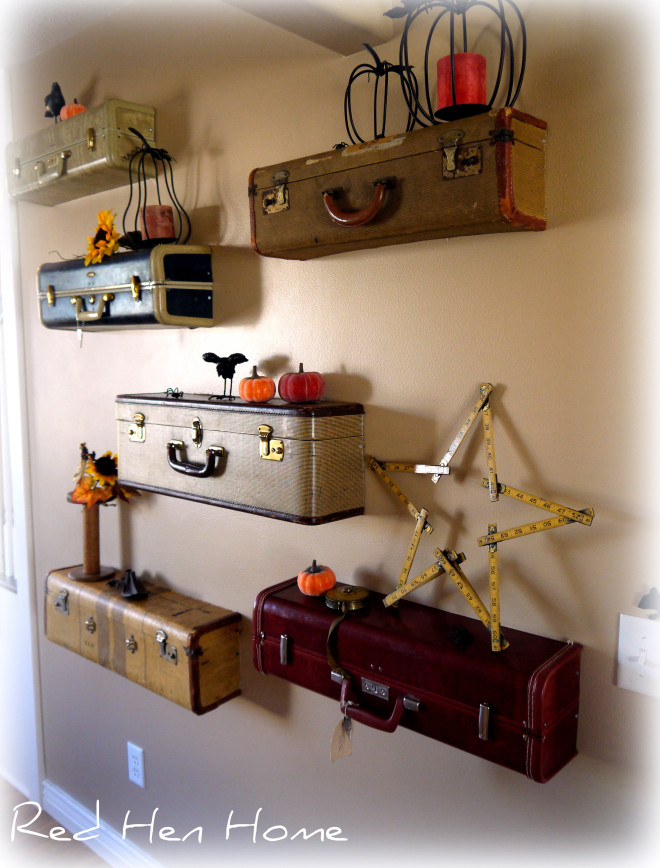 DIY Suitcase Shelf