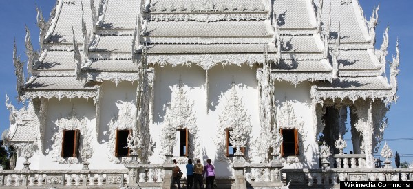 Glimmery Buddhist Temple Built With Sacred Images Of Superman, Neo From The Matrix