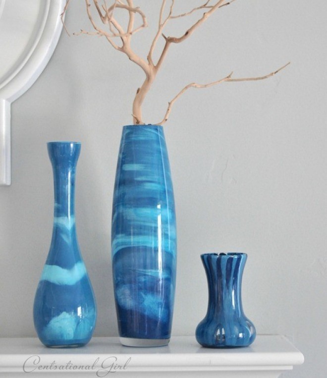 Vases Glass Craft glass Paint vases Swirl Venetian Of Mimic  The painting That Day: