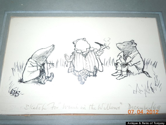 antique sketch toad retro of torquay