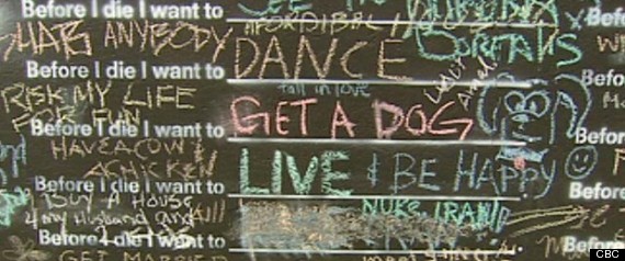 Before I Die Blackboard