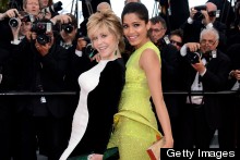 Glamour Girls: Freida Pinto and Jane Fonda Dazzle At Cannes