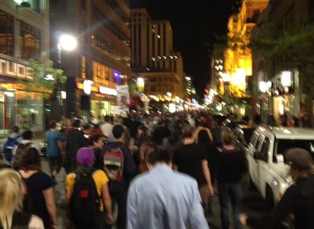 manif en cours montreal