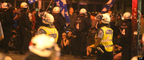Quebec Mass Arrest Kettling