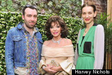 Joan Collins Hangs With Fashion's Bright Young Things At Harvey Nichols