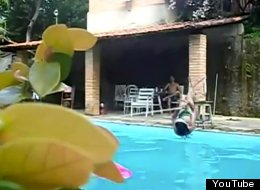 WATCH: Brazilian Swimming Pool Accident