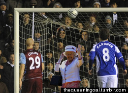 Her Majesty The Queen... In Goal