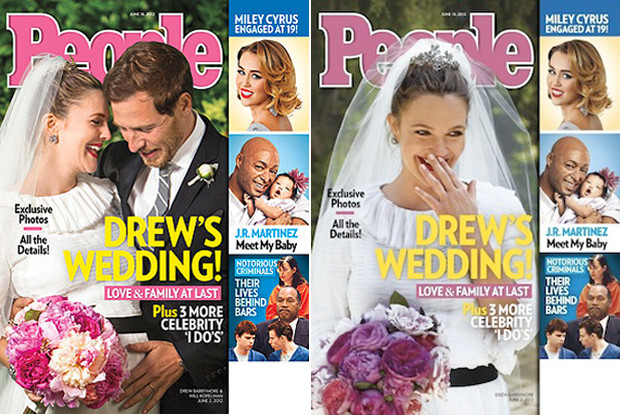 drew barrymore wedding dress