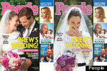 Drew Barrymore Is The Blushing Bride In Chanel Wedding Dress