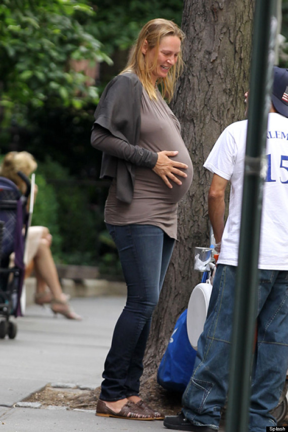 uma thurman pregnant