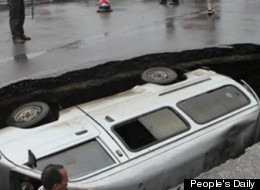  Sinkholes on Sinkhole Suddenly Opened Up And Swallowed His Minibus Whole   People S