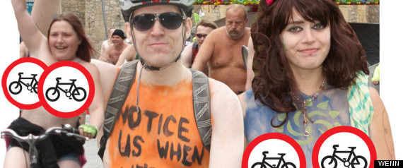 Naked Bike Ride 2012 London Southampton