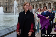 Leighton, Freida, Hilary, Karolina - Ferragamo's Star Studded Front Row