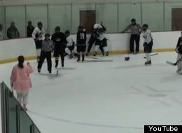 Hockey Mom Walks On To Ice