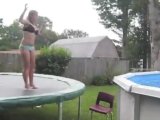 girl on trampoline