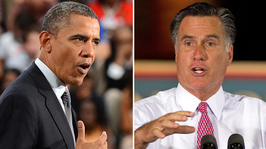 Obama and Romney
