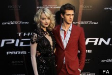 Emma Stone Matches Lipstick With Boyfriend At French Spider-Man Premiere