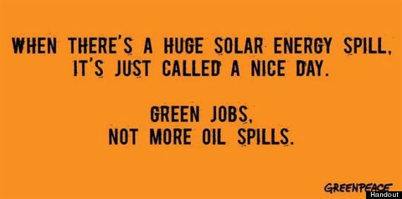 greenpeace solar ad oil spills