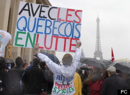 Manifestation en soutien aux étudiants Québécois